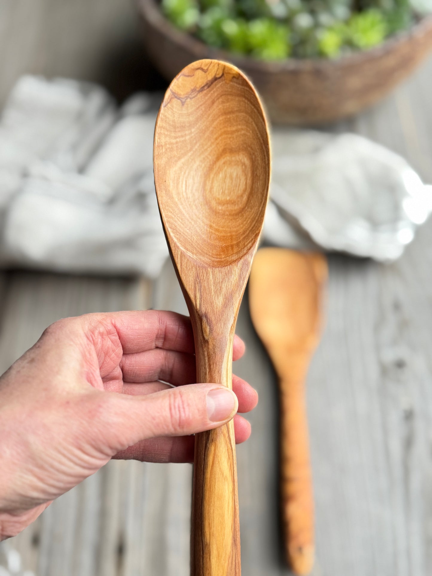 Olive Wood Spatula+Spoon Set