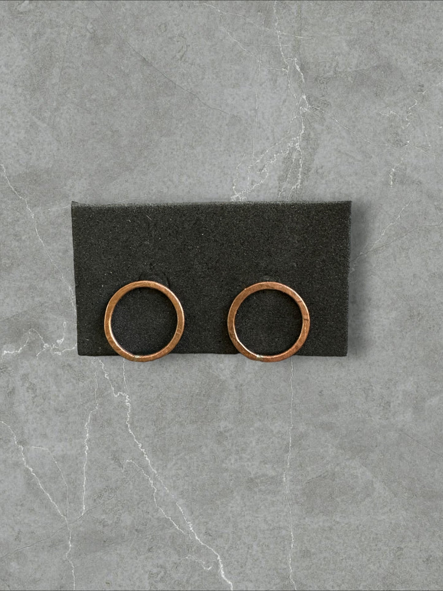 Hammered Metal Circle Earrings