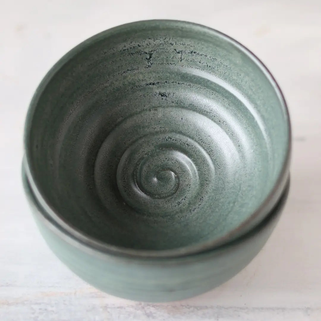 hand thrown ceramic bowls, Lagoon matte glaze, soup, salad or ice cream