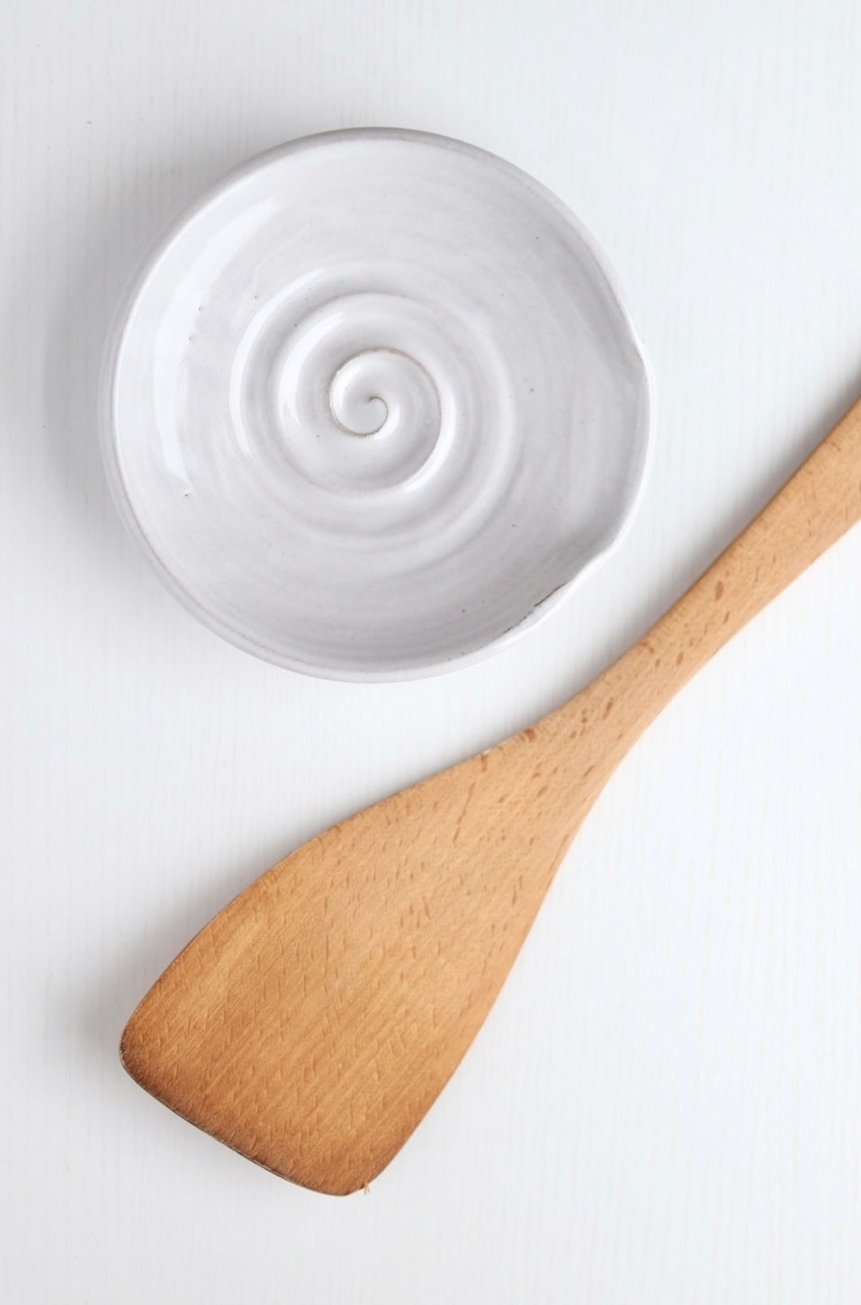 Hand Thrown Spoon Rest, ceramic spoon rest