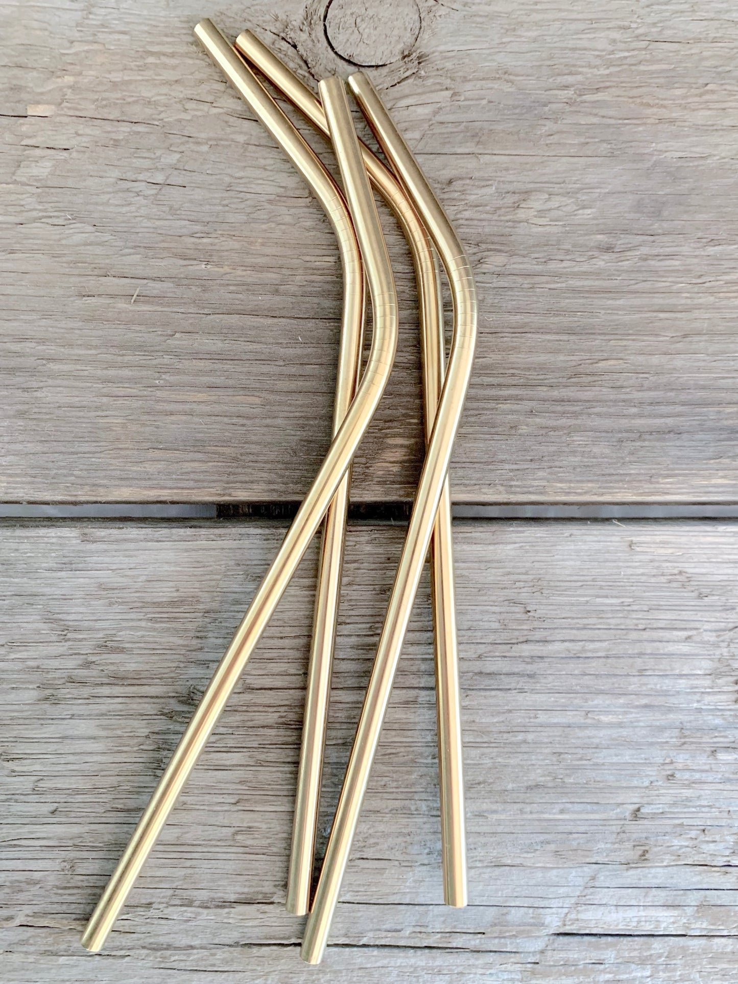 Gold Metal Straw