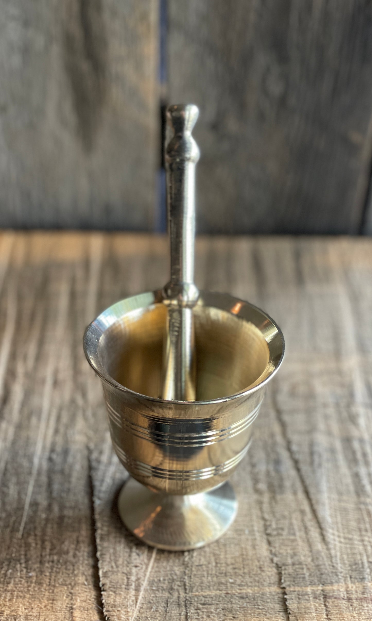 Brass Mortar and Pestle