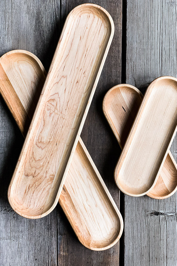 appetizer tray, Maple wood serving trays | www.bowlandpitcher.com #servingtray #boards