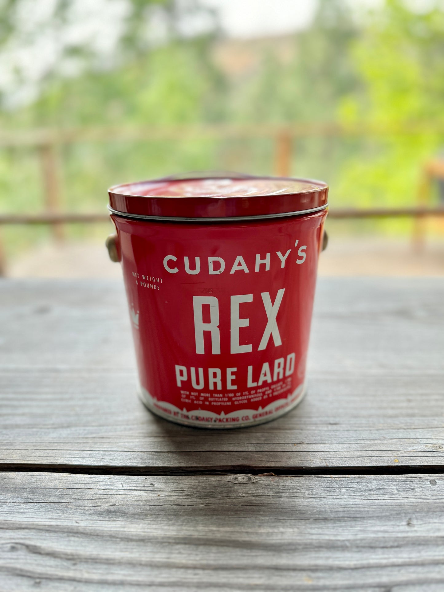 CUDAHY'S Rex Pure Lard Tin