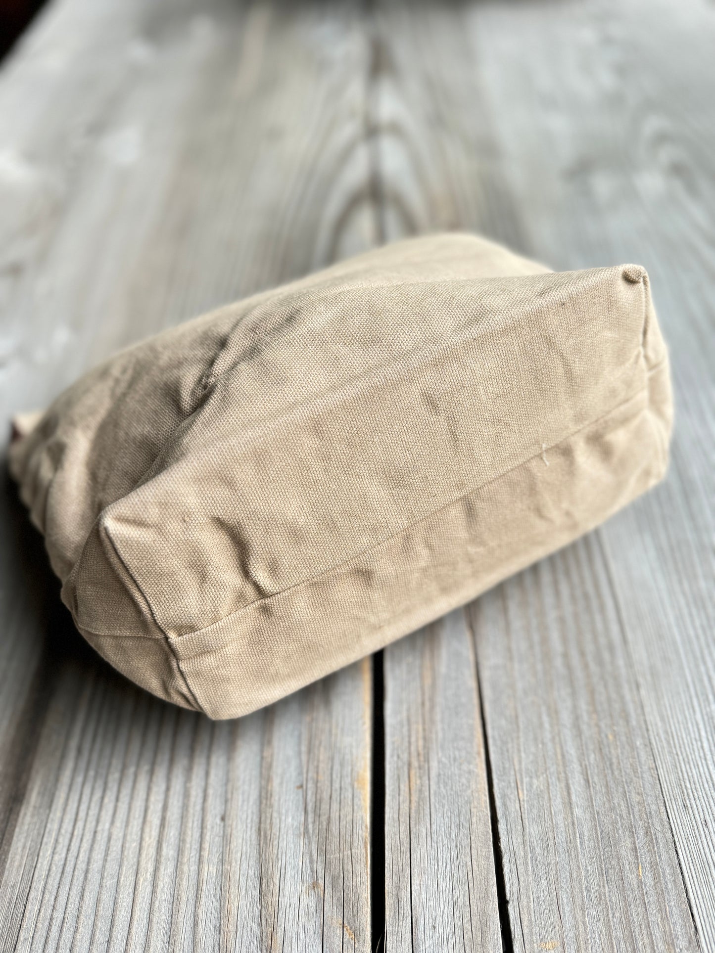 toiletry bag, canvas, cotton, zipper