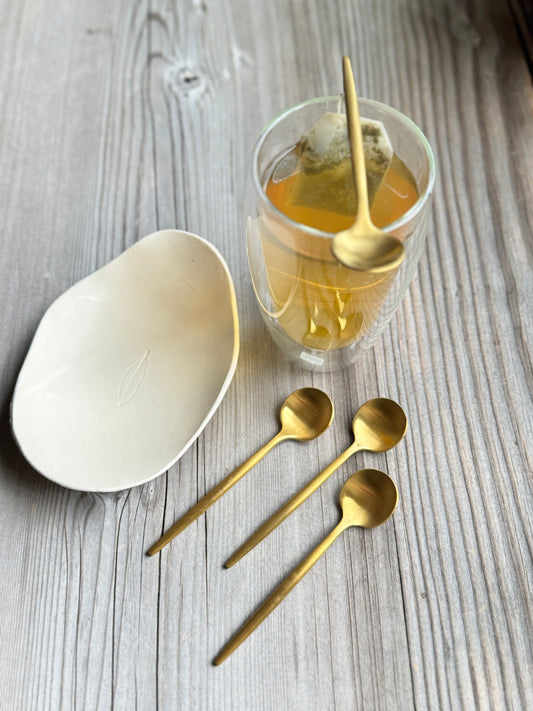 Coffee or Tea gold spoons