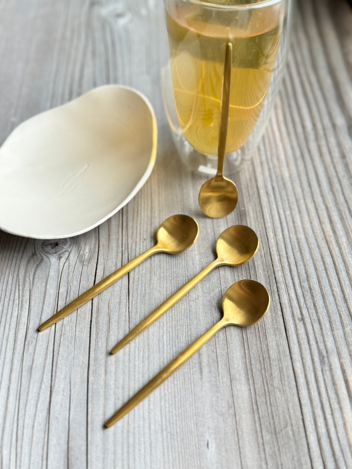 Coffee or Tea gold spoons