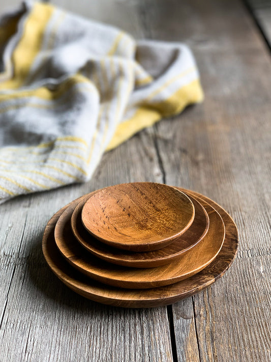 Teak Root Shallow Dish Set of 4