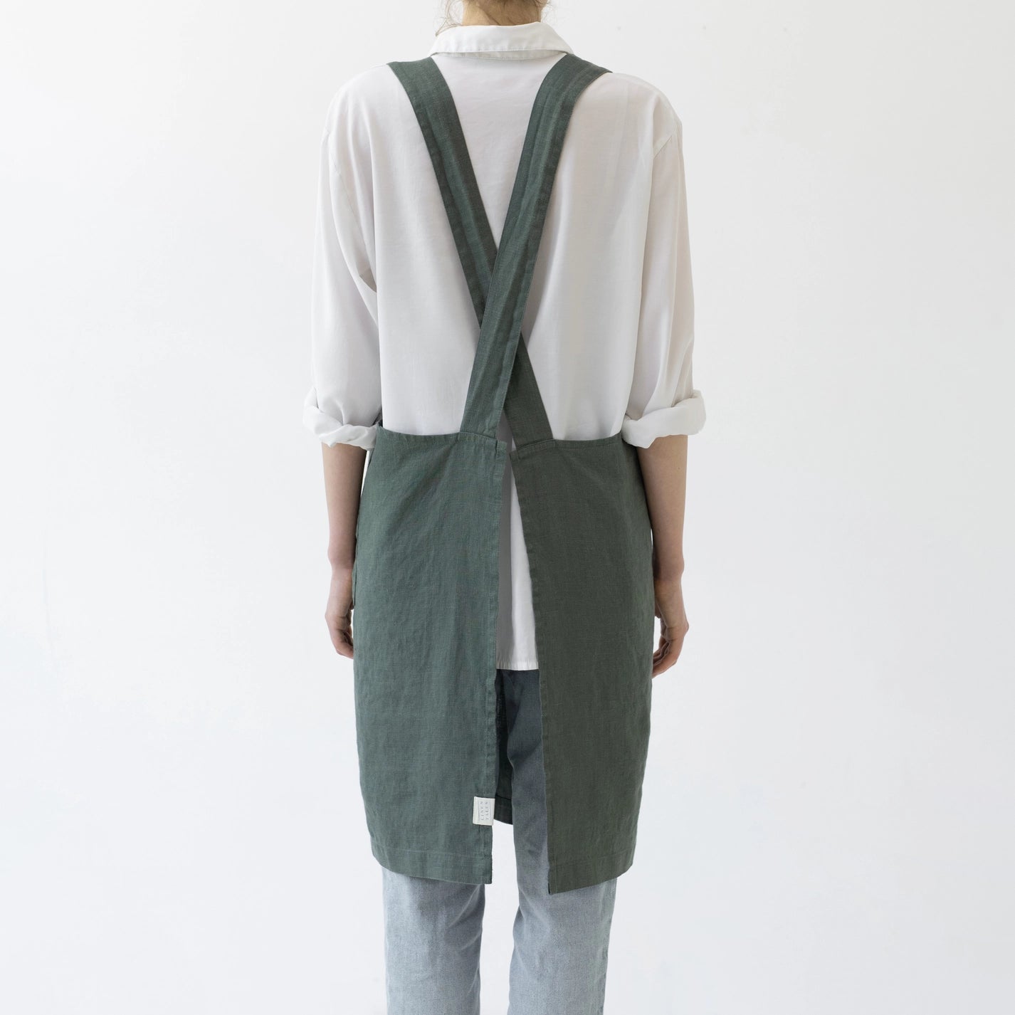 Linen Crossback Apron