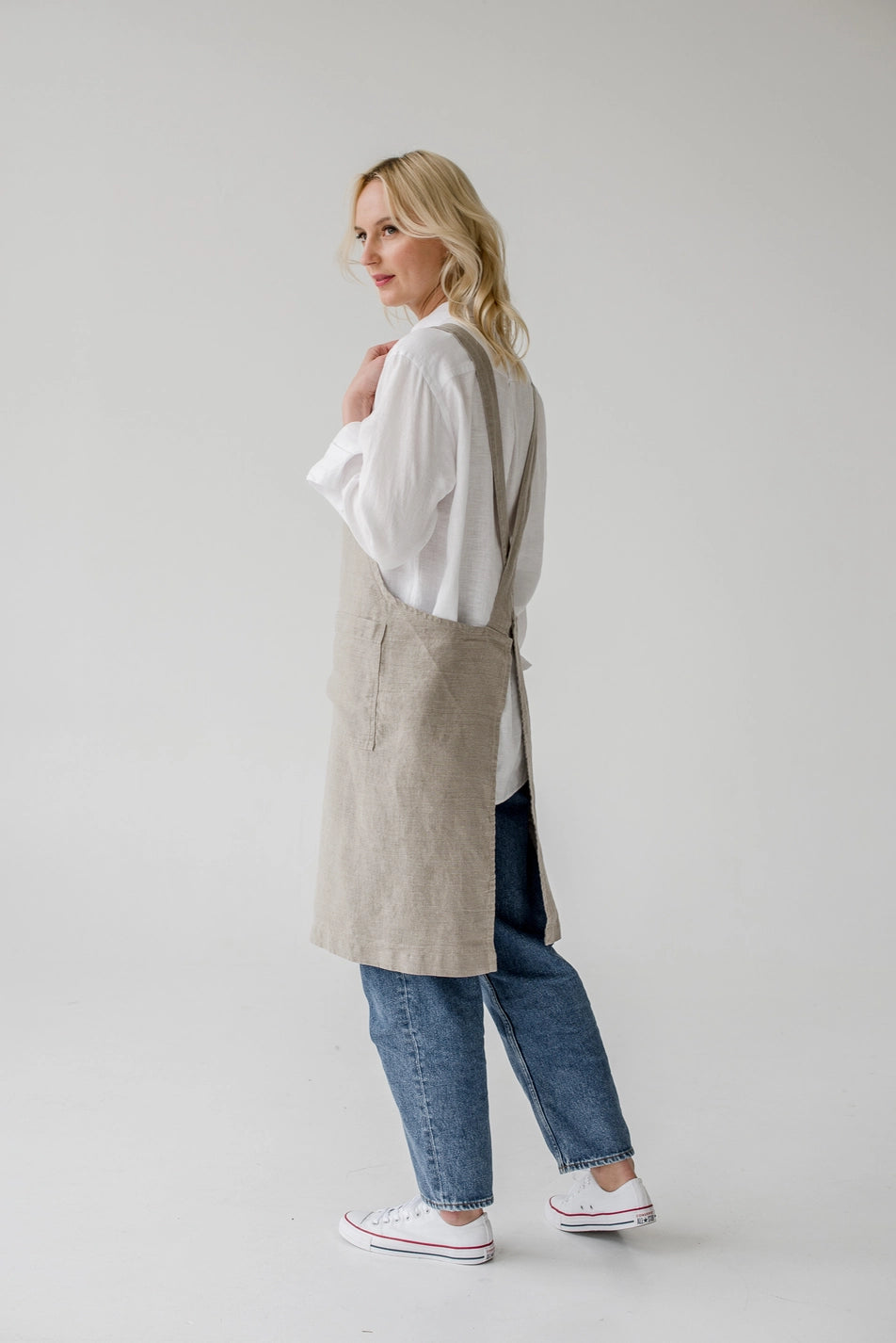 Linen Crossback Apron