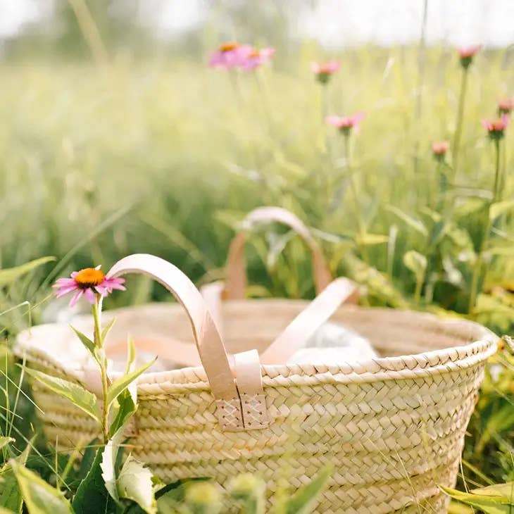 French Straw Market Basket