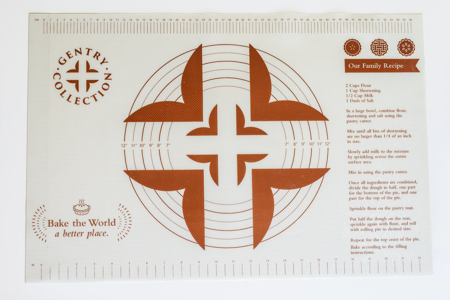 French Rolling Pin + Silicone Pastry Mat Set