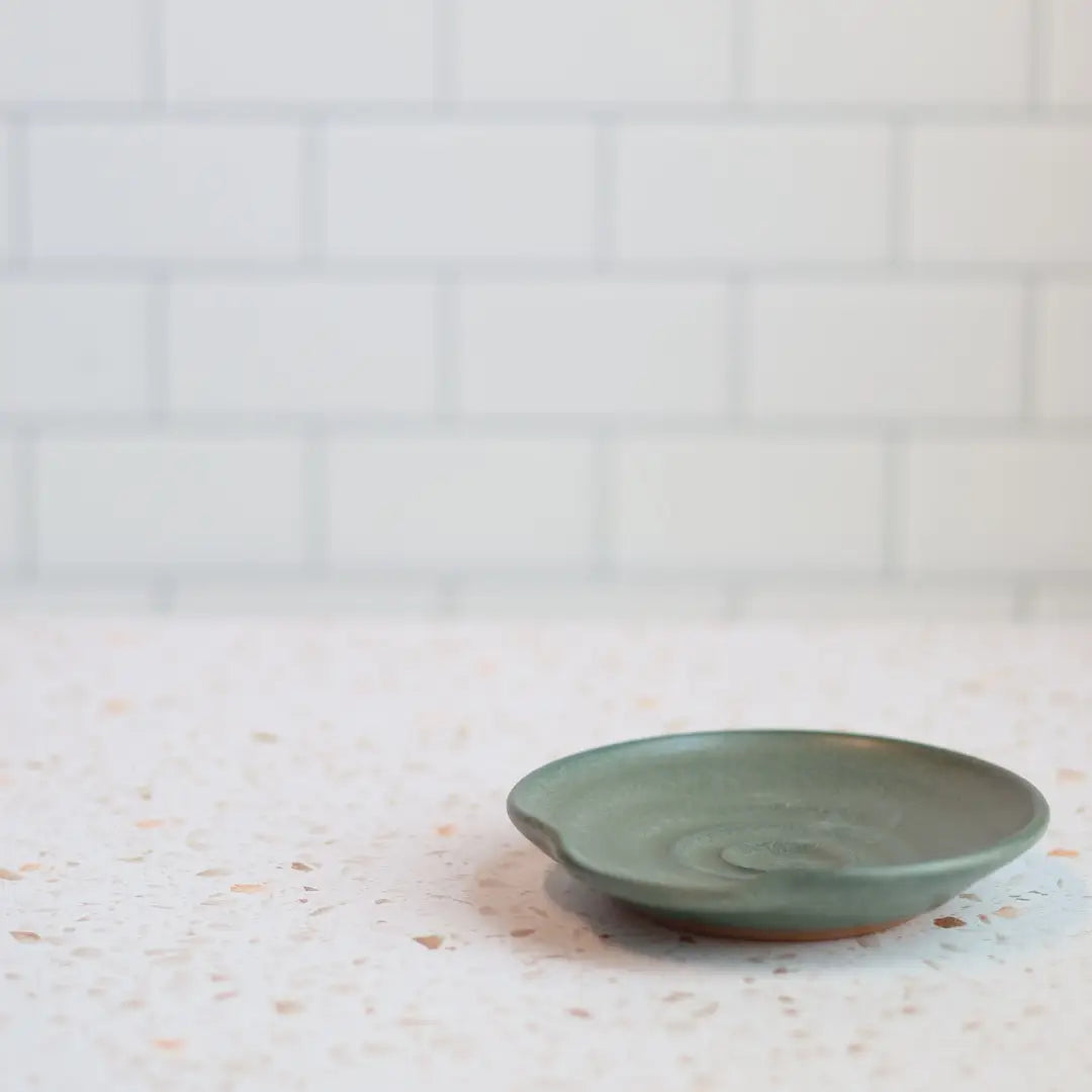 Hand Thrown Spoon Rest, ceramic spoon rest