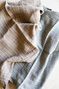 Woven Linen Striped Tea Towels | Set of 2