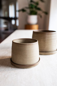 porcelain plant pot, taupe pot, pottery, #planters