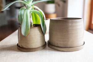 porcelain plant pot, taupe pot, pottery, #planters