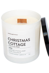 Christmas Cottage White Tumbler Candle