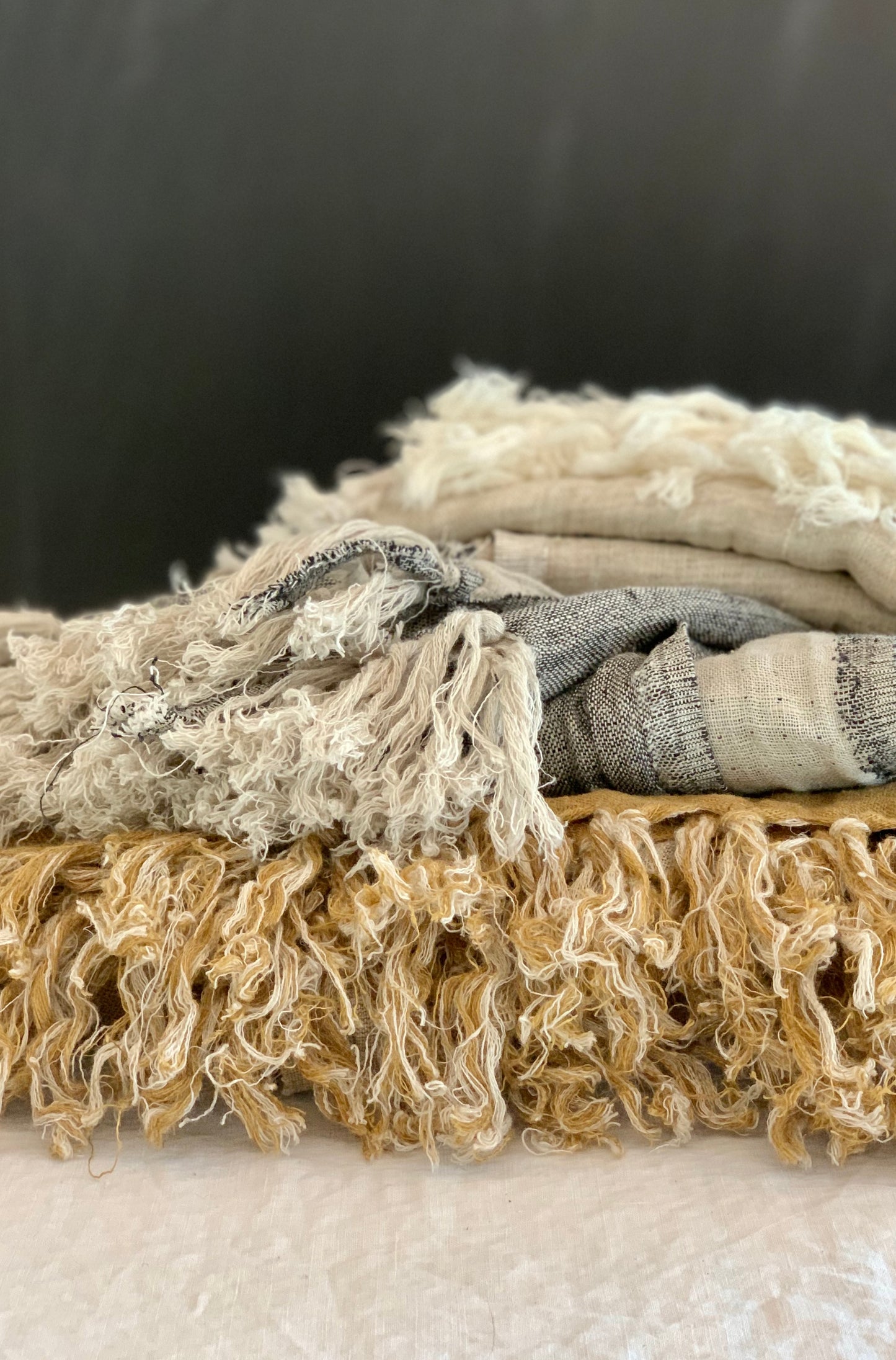 Handmade Double-Sided Linen Throw