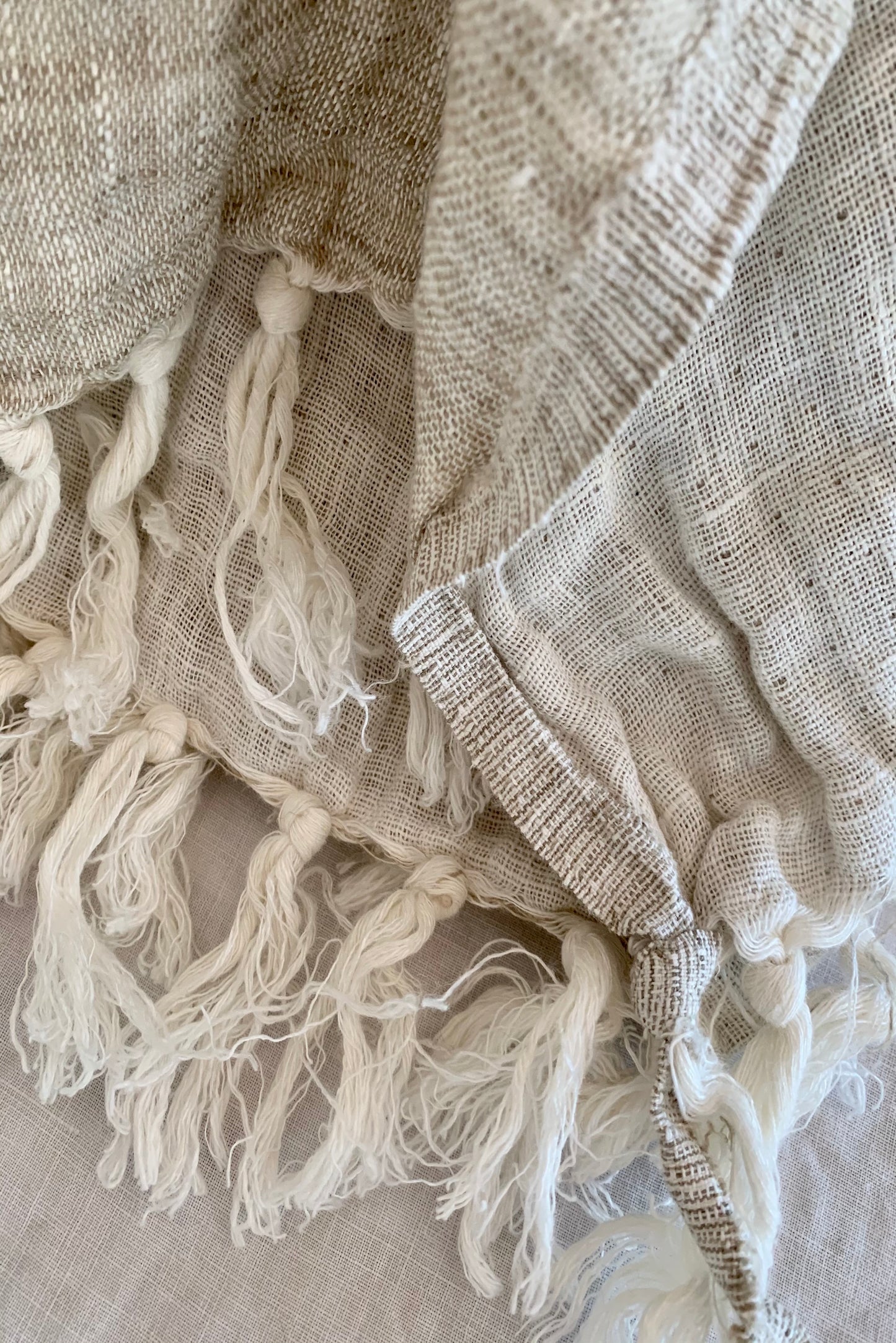 Handmade Double-Sided Linen Throw