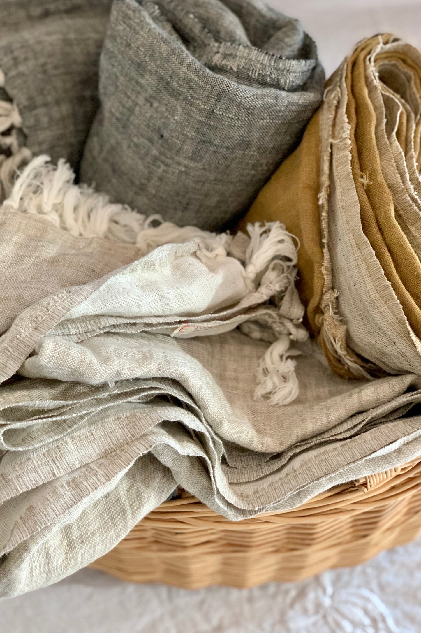 Handmade Double-Sided Linen Throw