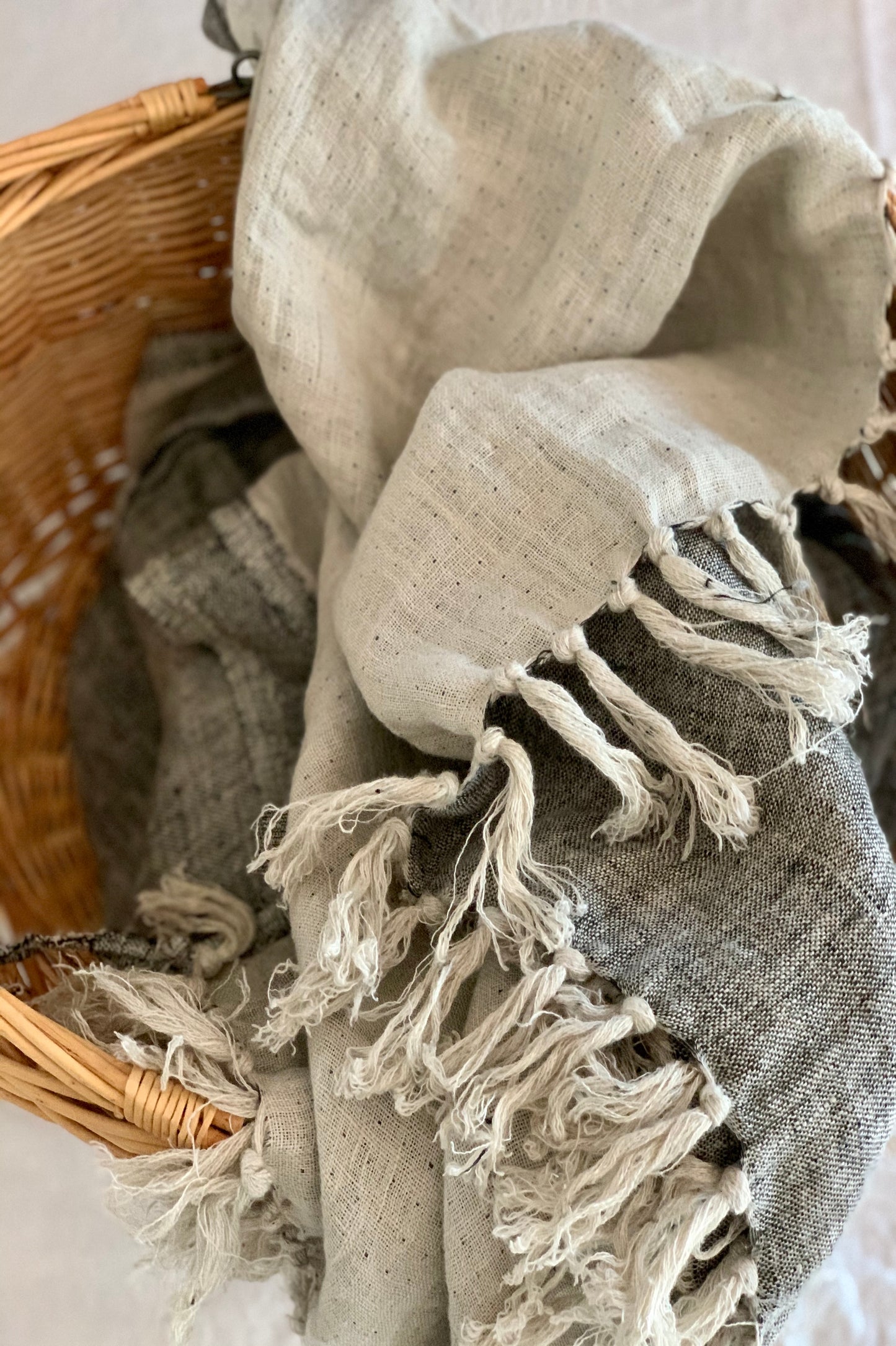 Handmade Double-Sided Linen Throw