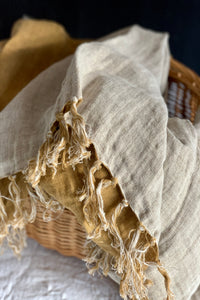 Handmade Double-Sided Linen Throw