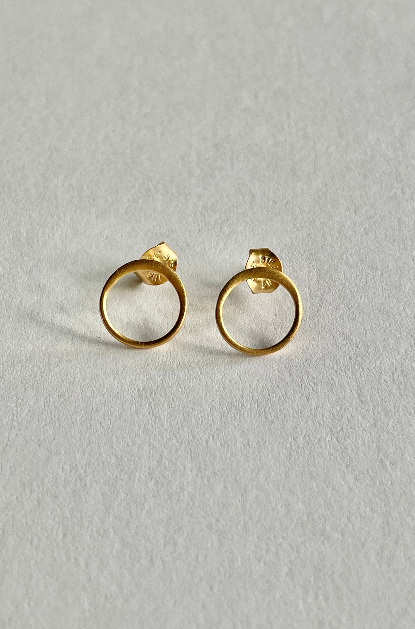 Gold Open Circle Studs