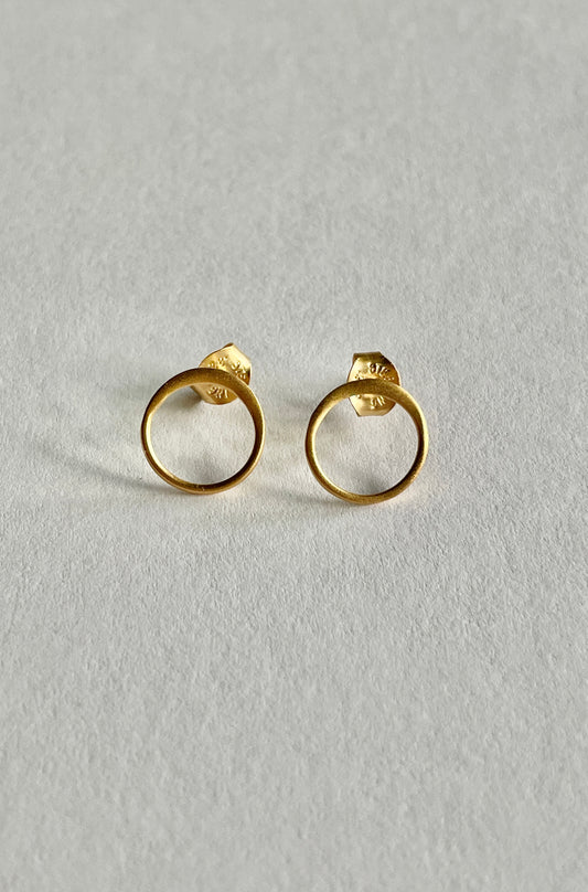 Gold Open Circle Studs