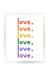 Rainbow Love Greeting Card